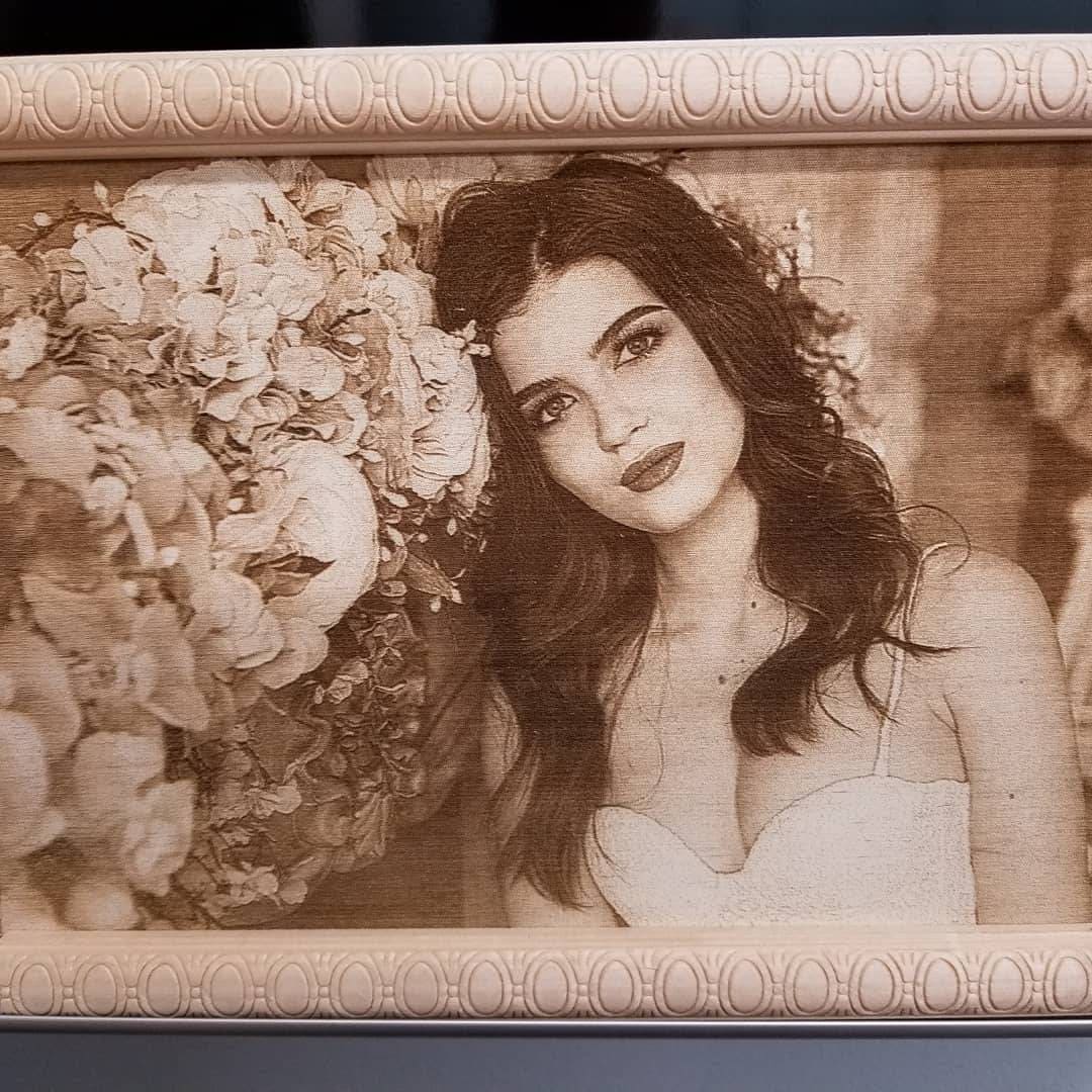 Timeless Laser Engraved Wooden Photo | Custom Wooden Photo | Engraved Wooden Photo | Laser Engraved Photo | Engraved Picture with Frame