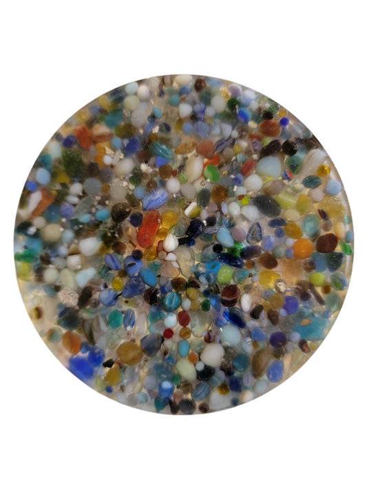 Drink Coasters Set of 4 Multi Color Glass Bead Mix with Resin Holder, Resin Coaster, Glass Beads, Wedding Birthday, Coaster Set