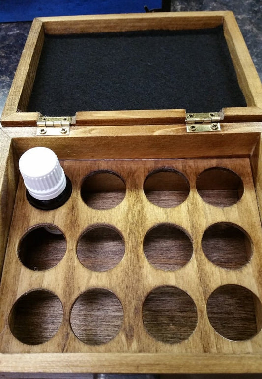 Custom Order Large Wooden Box,Essential Oil Box, Essential Oil Safe, Essential Oil Storage, Stained Oil Wooden Box