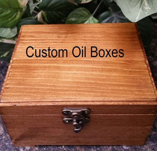 Custom Order Large Wooden Box,Essential Oil Box, Essential Oil Safe, Essential Oil Storage, Stained Oil Wooden Box