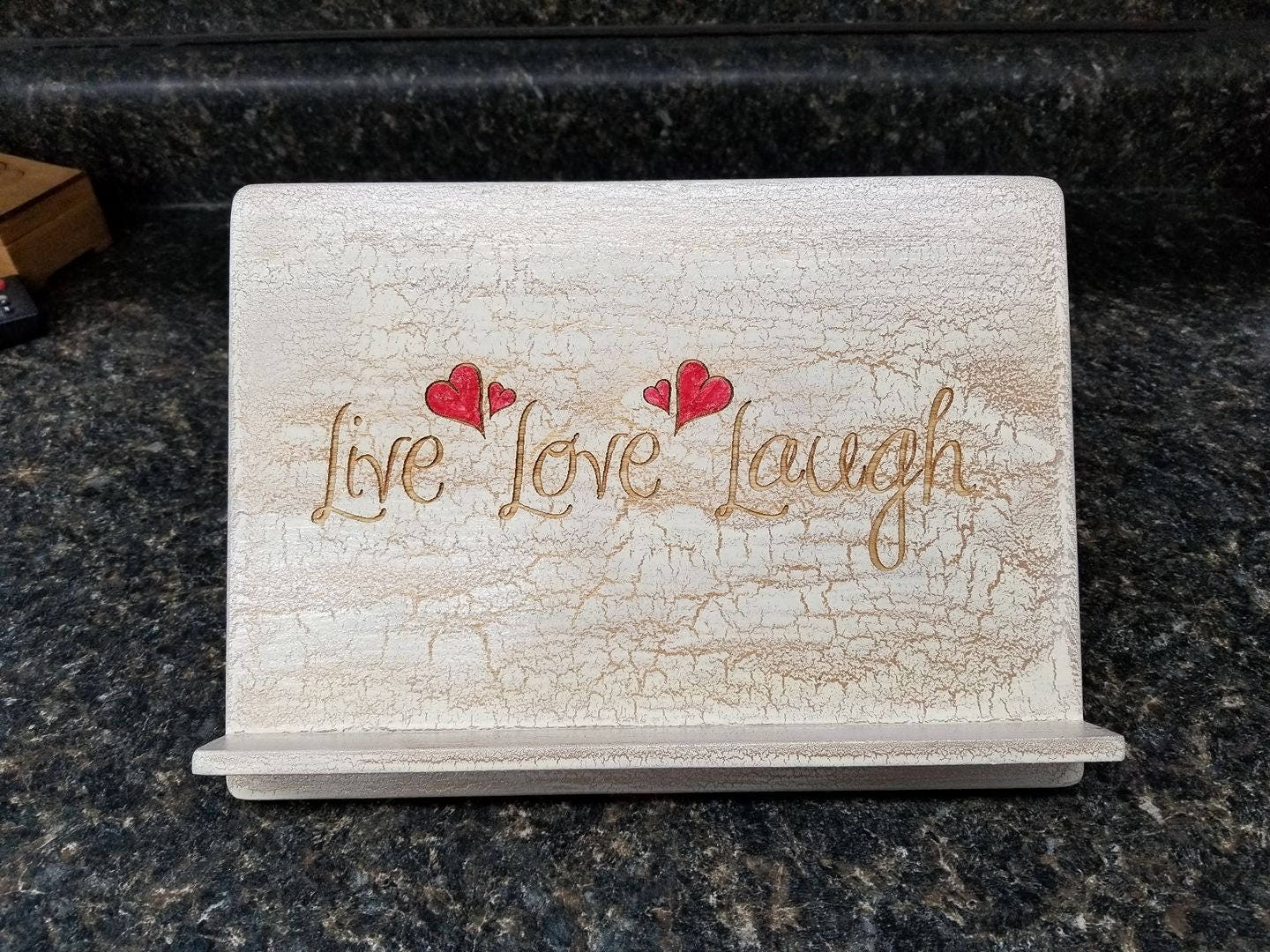 Personalized Wood Tablet Engraved Stand, Holder, Book Stand, Gift, Mother's Day, Father's Day, Wedding Book