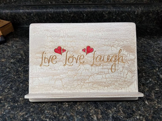 Personalized Wood Tablet Engraved Stand, Holder, Book Stand, Gift, Mother's Day, Father's Day, Wedding Book
