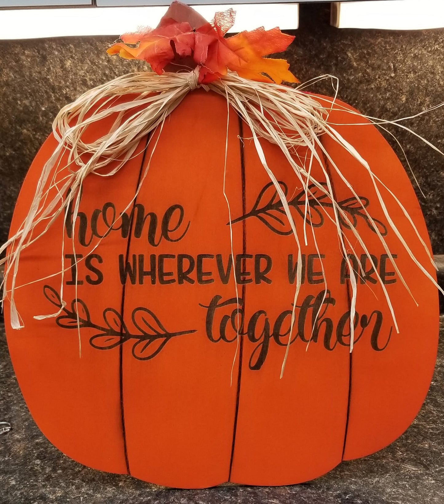 Customized  Large Wood Pumpkin Door Hanger, Fall Pumpkin, Personalized Pumpkin, Pumpkin Door Hanger, Orange Pumpkin, Fall Door Hanger