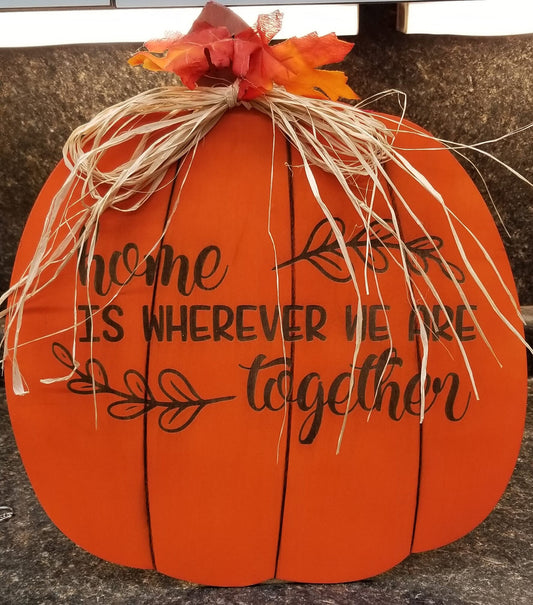 Customized  Large Wood Pumpkin Door Hanger, Fall Pumpkin, Personalized Pumpkin, Pumpkin Door Hanger, Orange Pumpkin, Fall Door Hanger