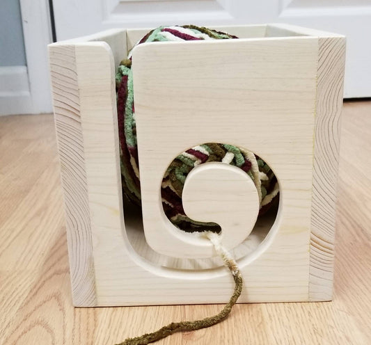 Wooden Yarn Box, Yarn Storage Box, Yarn Bowl,Wood Box, Knitting Yarn Box, Crochet Storage Box, Yarn Holder, Wood Storage Box, Crochet Box