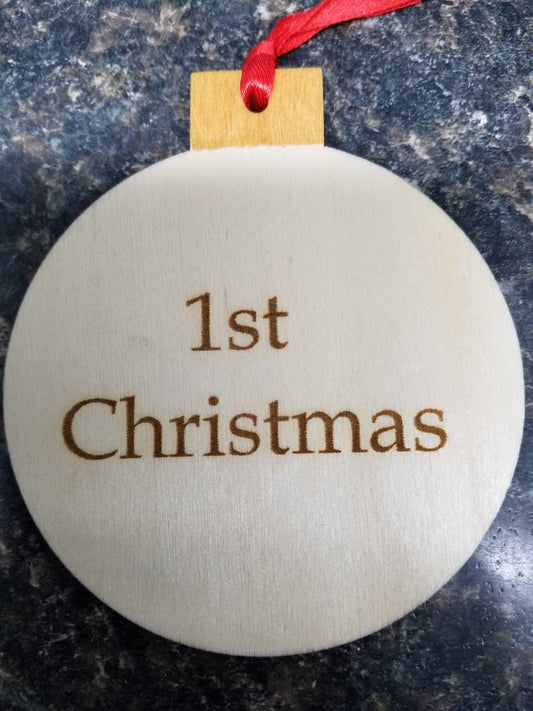 Engraved Photo on Wood Christmas Ornament, Personalized  Picture, Keepsake, Baby Picture, 1st Christmas, Dog Picture Ornament