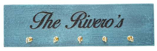 Personalized Engraved Wooden Key Rack, Wood Key Holder, Name Engraved Key Rack, Wood Key Rack, Painted Key Rack, Engraved Name, Distressed