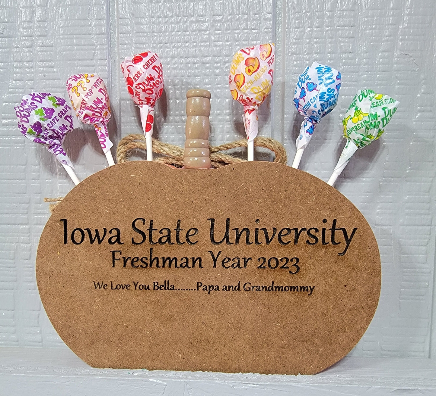 Wooden Fall Pumpkin Candy Lollipop Sucker Holder