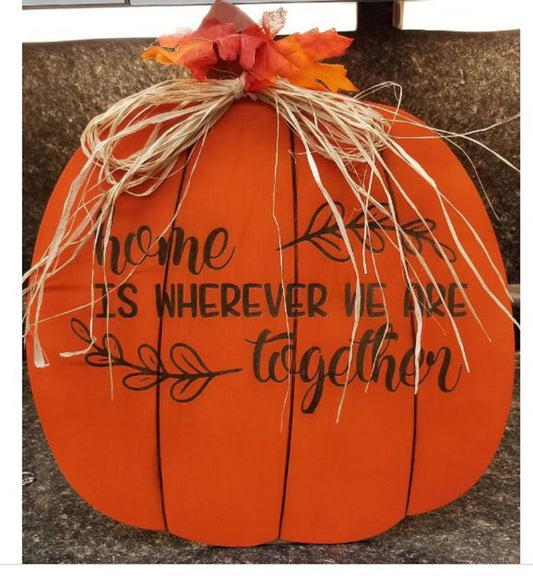 Customized  Large Wood Pumpkin Door Hanger, Fall Pumpkin, Personalized Pumpkin, Pumpkin Door Hanger, Orange Pumpkin, Fall Door Hanger