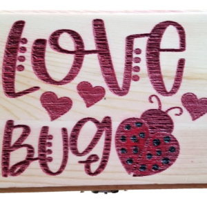 Engraved Ladybug Valentine Wood Box, Personalized Gift