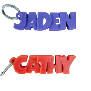 2 TAGS Back To School 3D Keyring, Name Keychain, Name Personalized