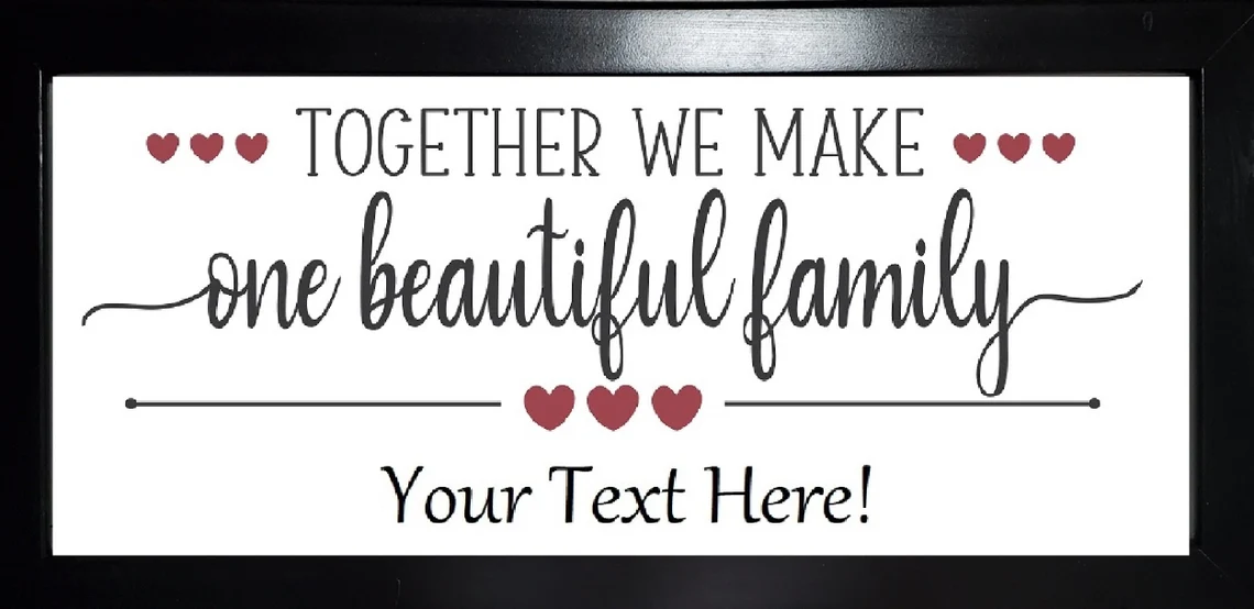 Personalized Family Name Sign, Engraved Wood Frame (26.5 x 13) - Image 3