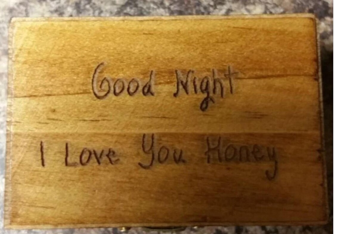 Personalized Handwriting Keepsake Box, Engraved Jewelry Box
