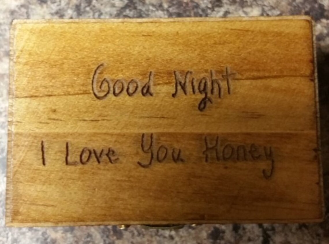 Personalized Handwriting Keepsake Box, Engraved Jewelry Box - Image 3