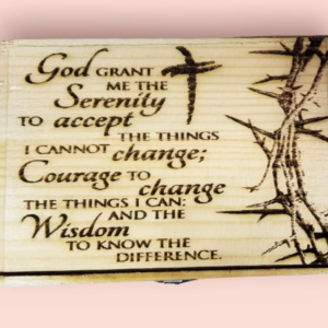 Serenity Prayer Engraved Wood Plaque